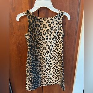 Vintage Betsey Johnson KIDS leopard print a-line dress.